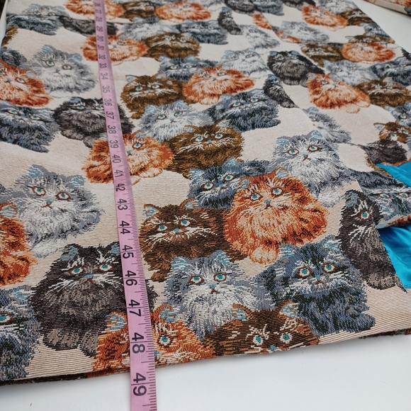 Dressed In Lala Libra Longline Jacquard Coat Size S M Cat In Precious Persians - Picture 13 of 15